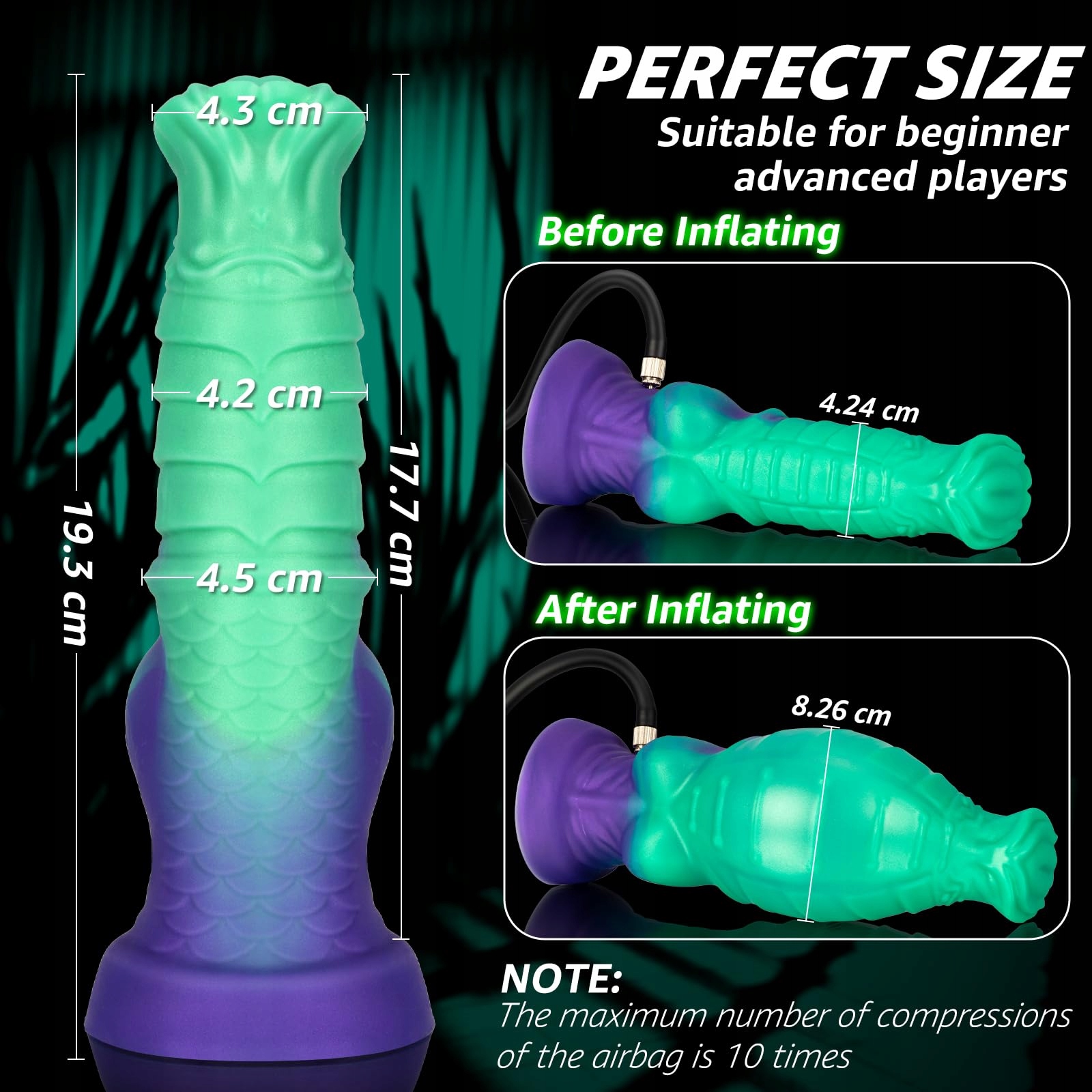 REALISTISCHER Dildo Z Regulowaną Grubością Mocna Przyssawka Dla Dorosłych — miniatura 3