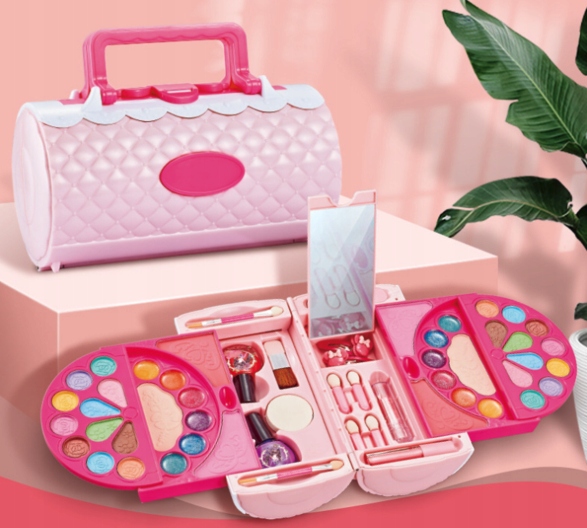 KUFEREK KOSMETYKÓW Z KOSMETYKAMI DLA DZIECI KOSMETYCZKA BŁYSZCZYKI ROZKŁADA Marka Pan i Pani Gadżet