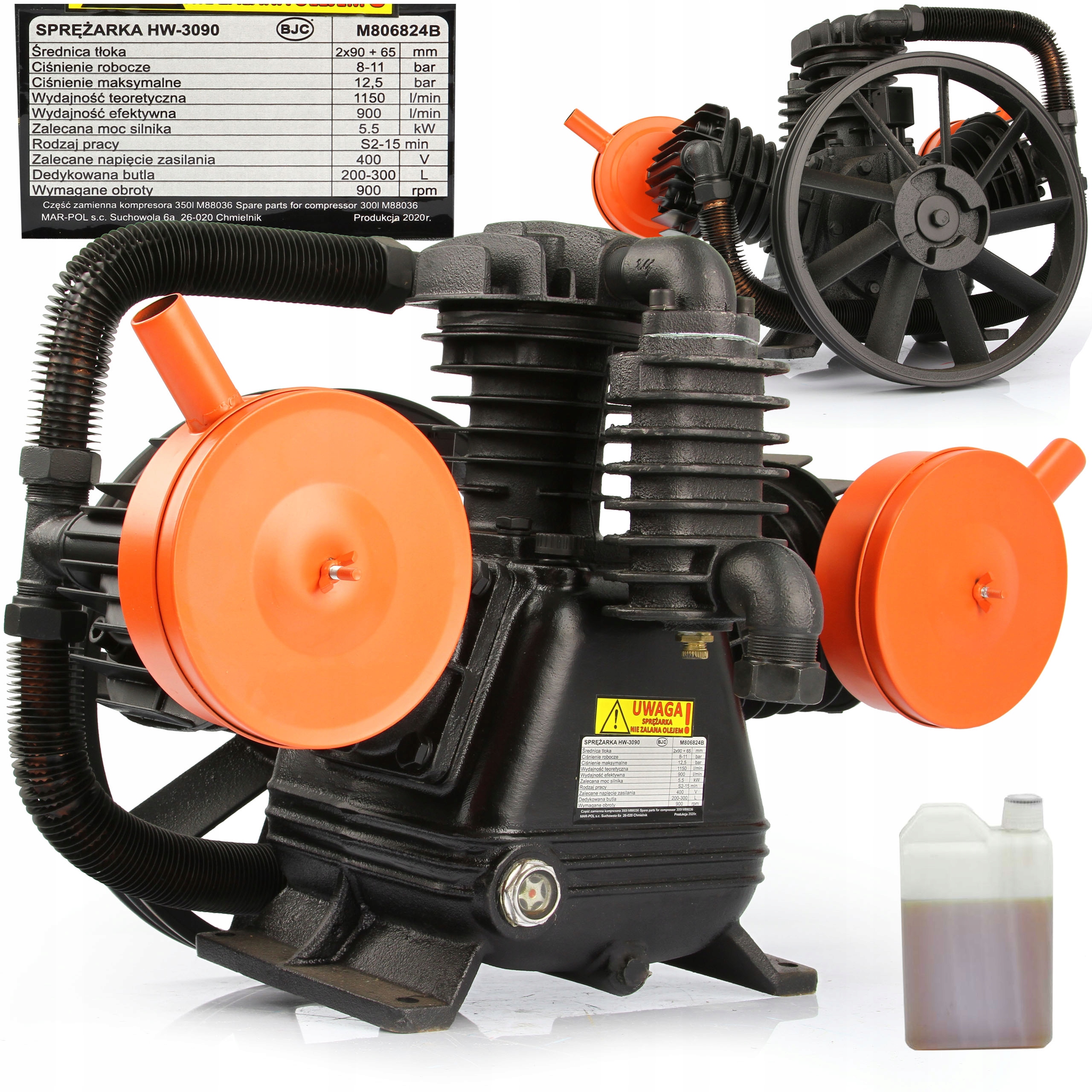 SPRĘŻARKA POWIETRZA POMPA DO KOMPRESORA HW-3090