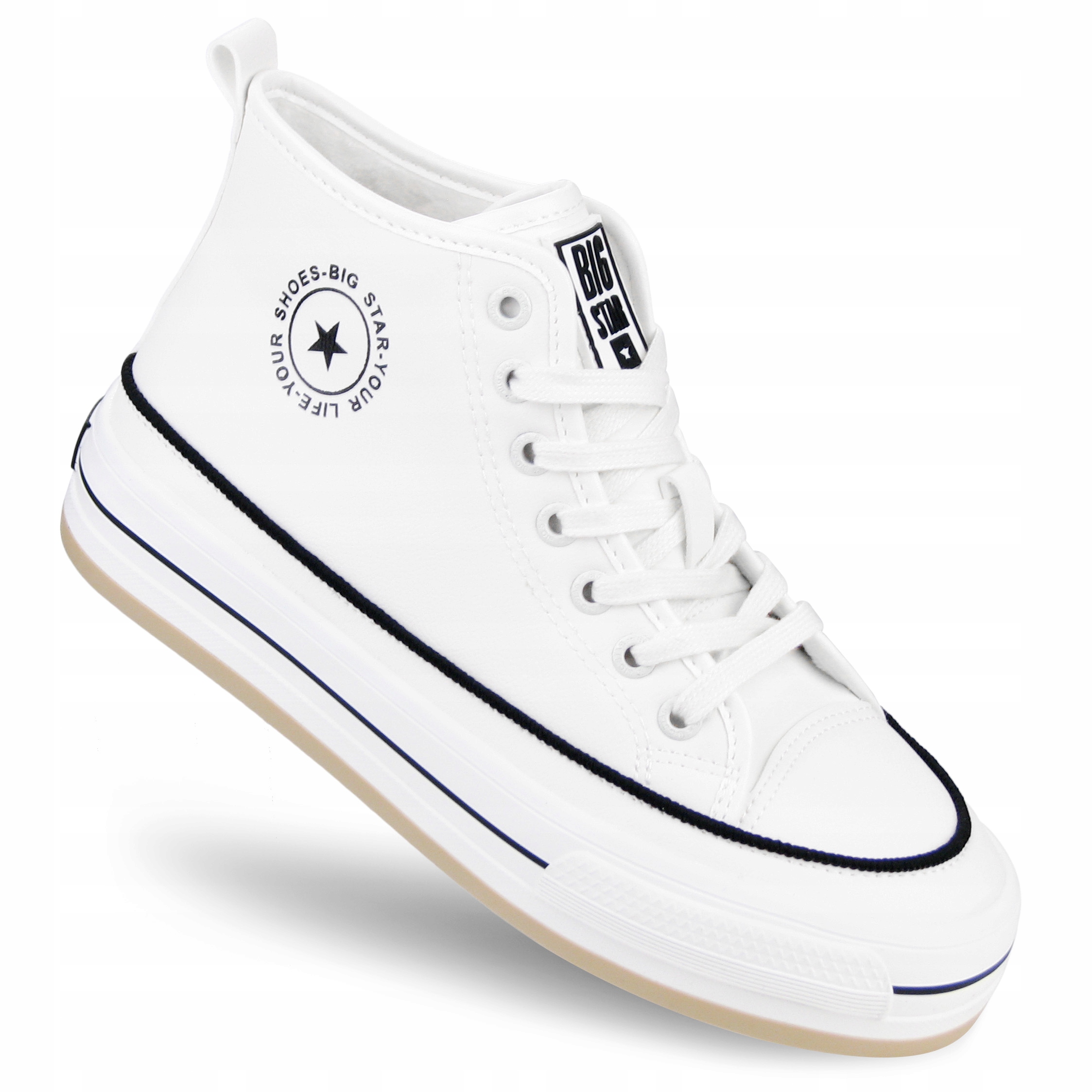 Trampki damskie buty ocieplane na jesień zimę Big Star OO274061 wysokie 39