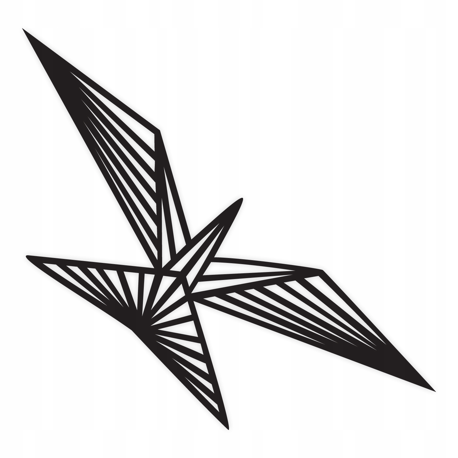 Dekoracja na ścianę ORIGAMI PTAK 3D A225 30x29