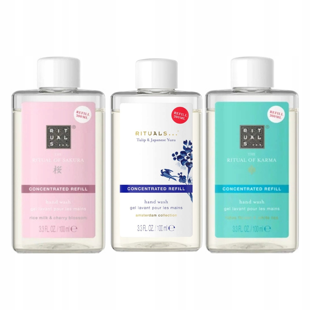 Hand Wash Concentrated Refill Multipack – Sakura, Amsterdam & Karma