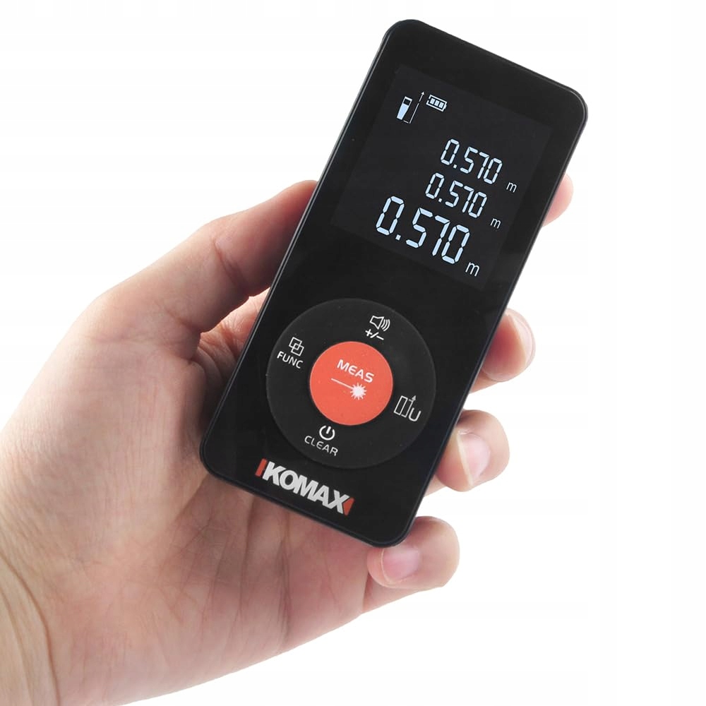 WINTAPE 50M Laserowy Dalmierz Cyfrowa Poziomica LCD Miernik Odległości — miniatura 5