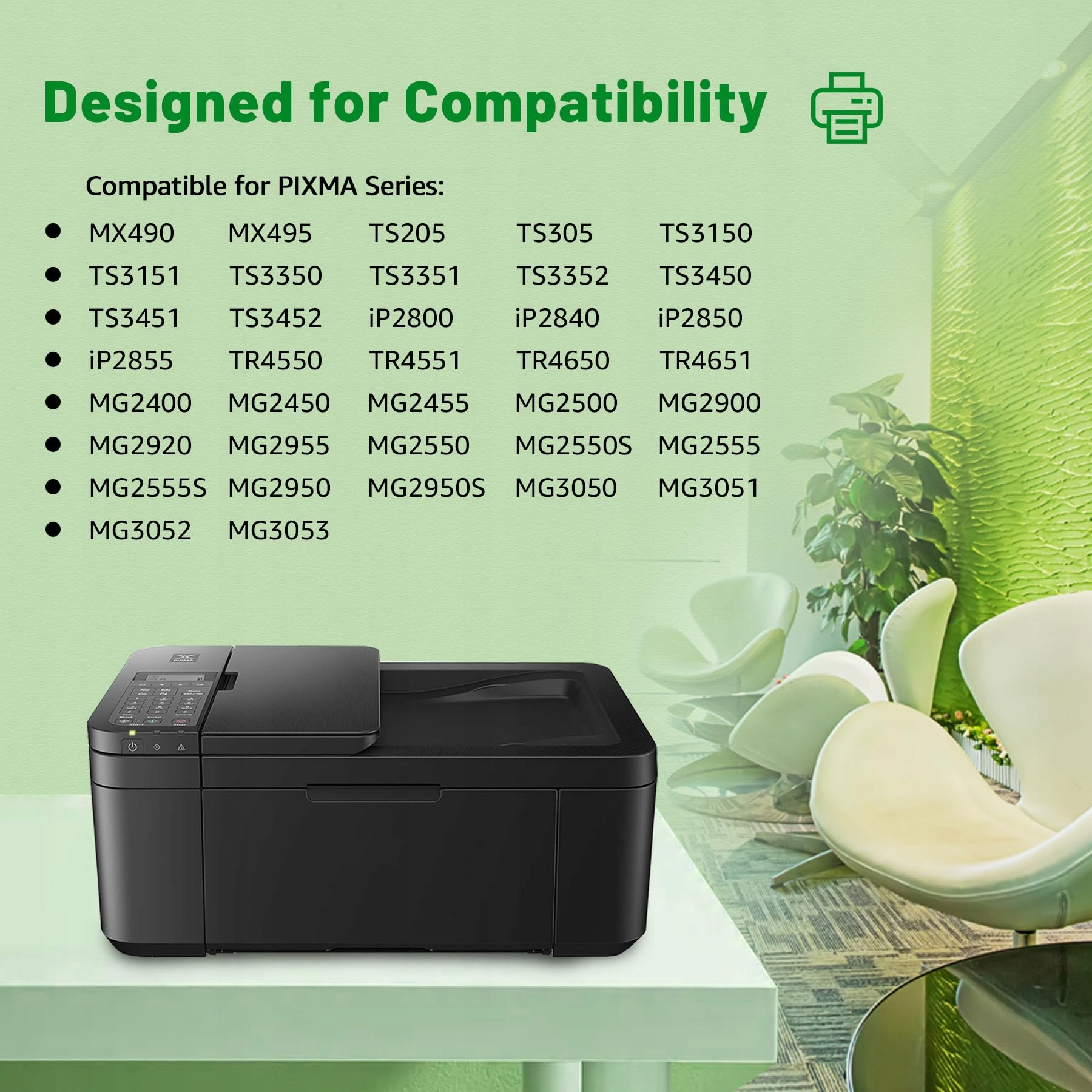 GREENSKY Multipack Tusze Kompatybilne Canon PIXMA MX495 TR4550 TS3150 — miniatura 5