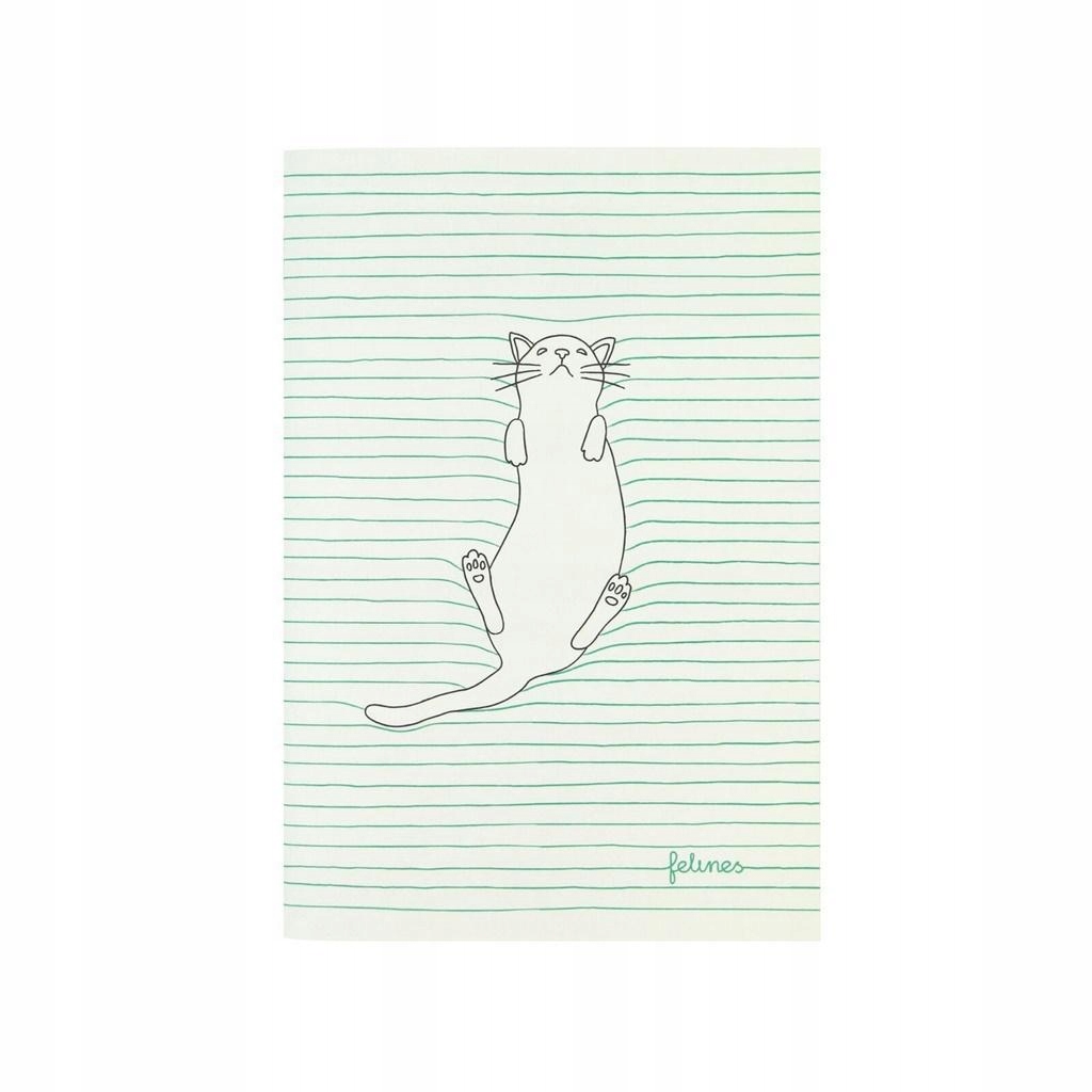 MAŁY ZESZYT - FELINE FINE (GREEN), SANTORO