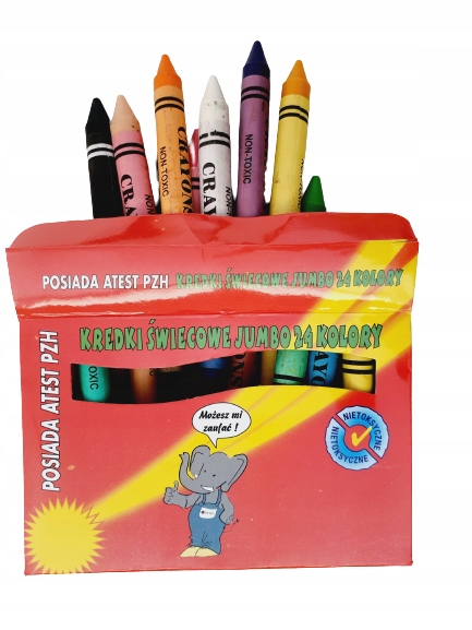 kredki świecowe JUMBO XXL - 24kolory    KS-06M — 13