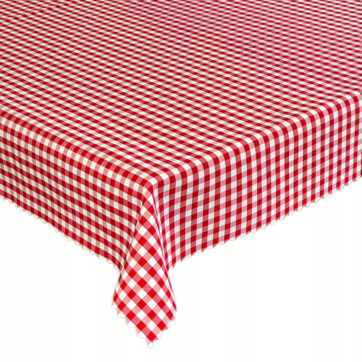 Obrus Plamoodporny na Stół Greta Krata Kratka Czerwony 140x200 cm