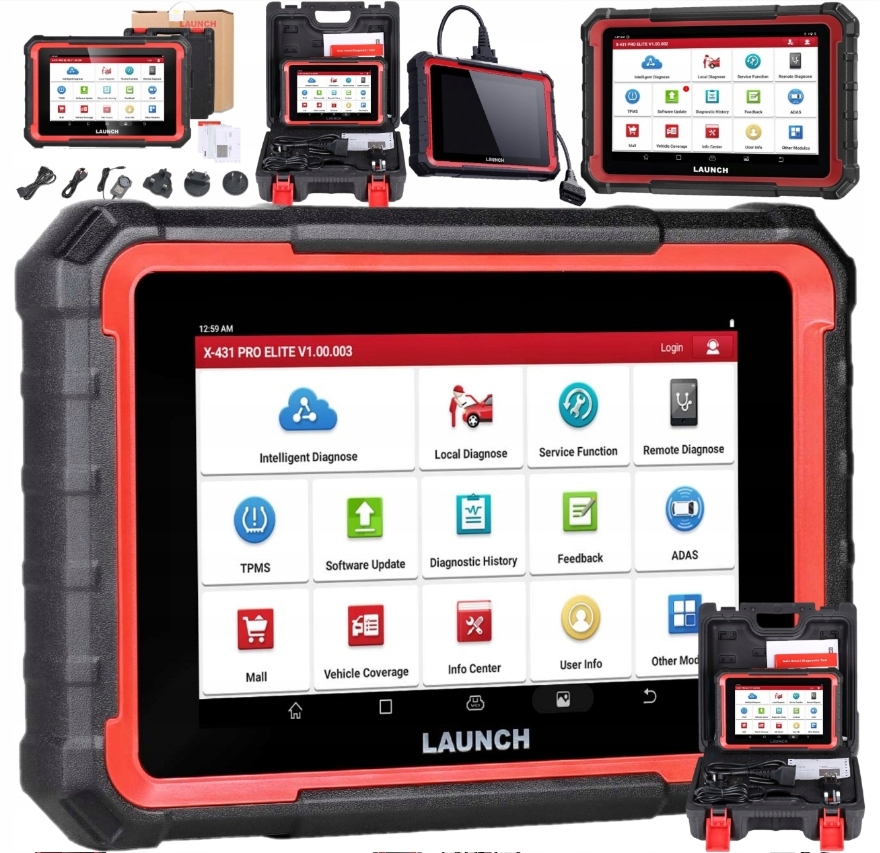 Launch X431 Pro Elite Komputer Diagnostyczny Profesjonalny Warsztatowy OBD2