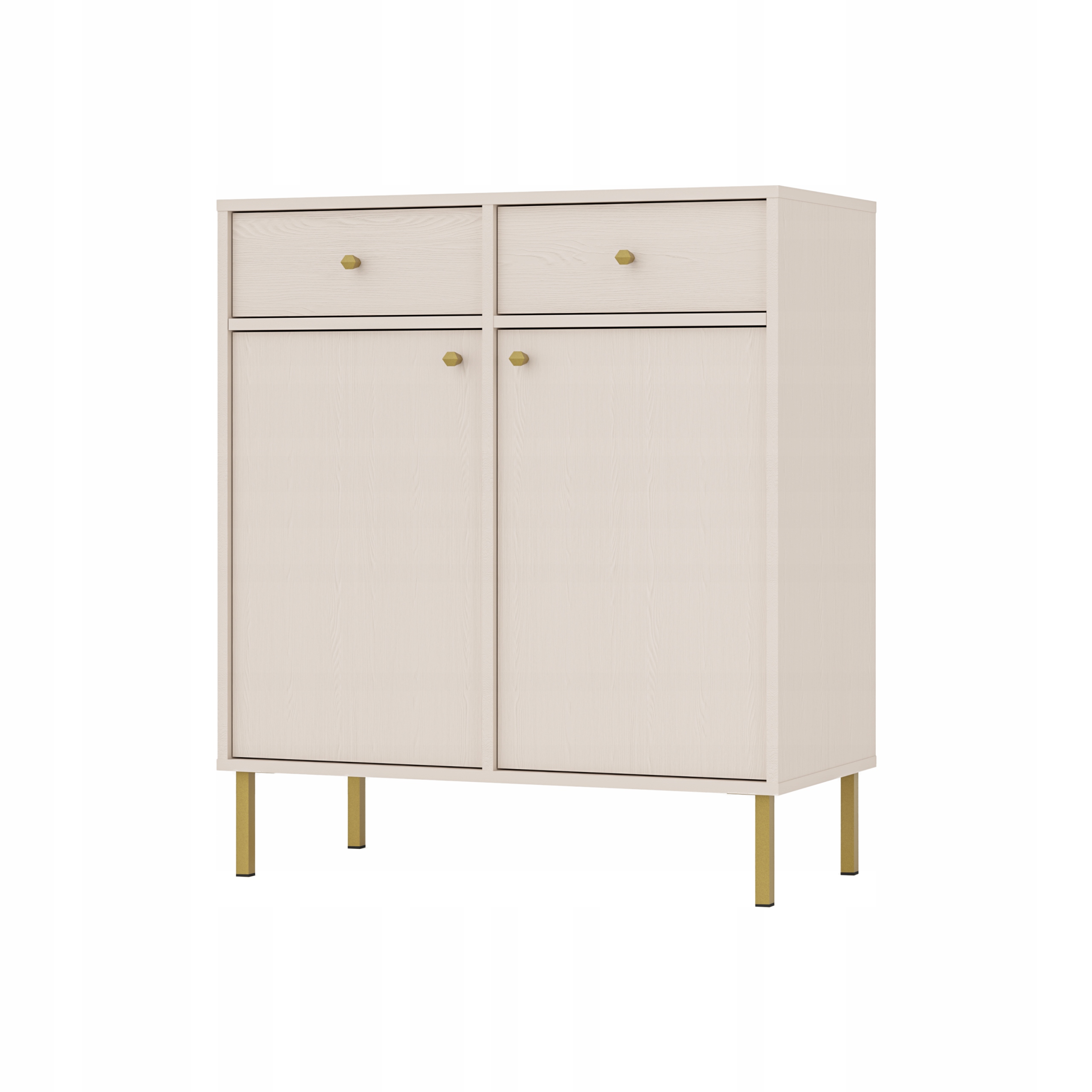 Elegantní malá komoda Moderní Oslo Vysoké nohy do obývacího pokoje Béžová