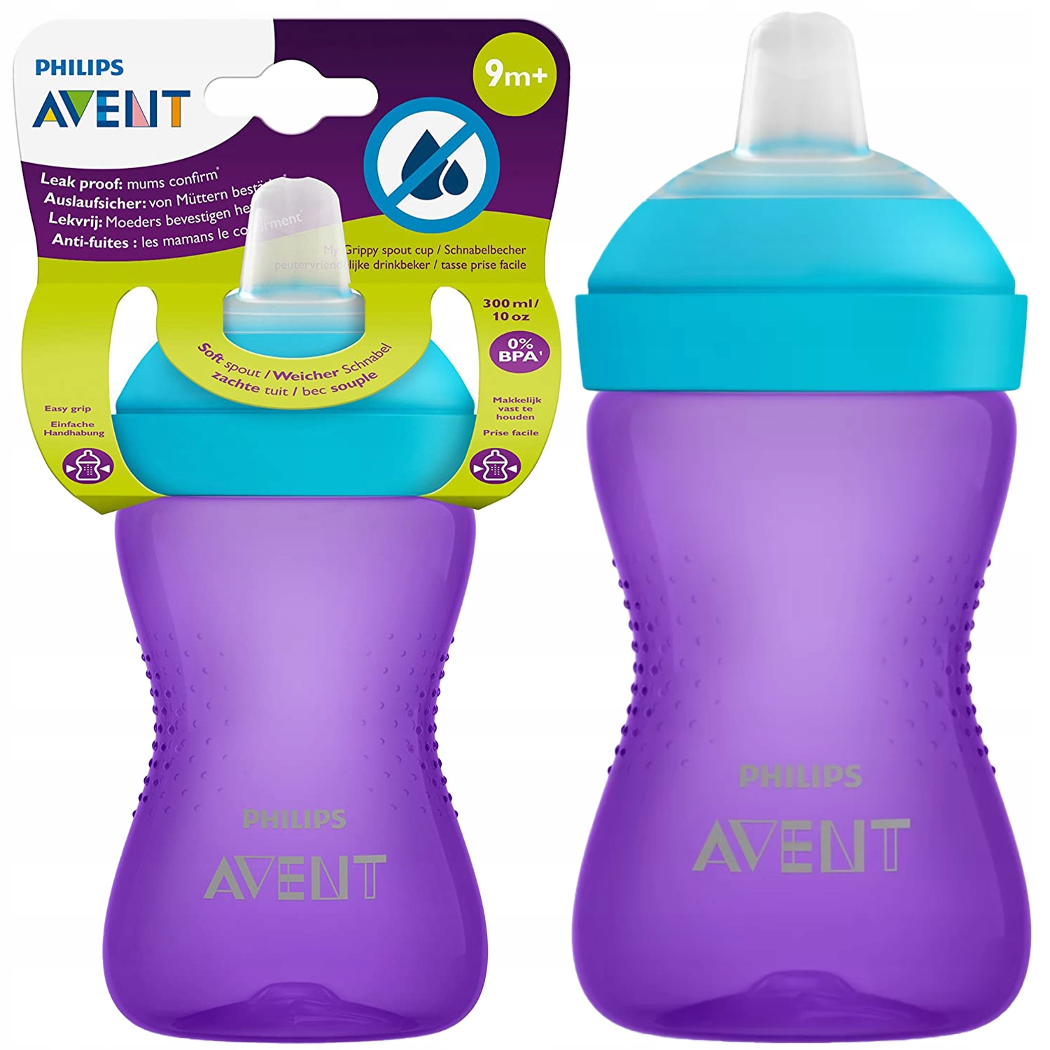 Kubek Niekapek Z Miękkim Ustnikiem Philips Avent SCF802/02 300 ml 9m+-Zdjęcie-0