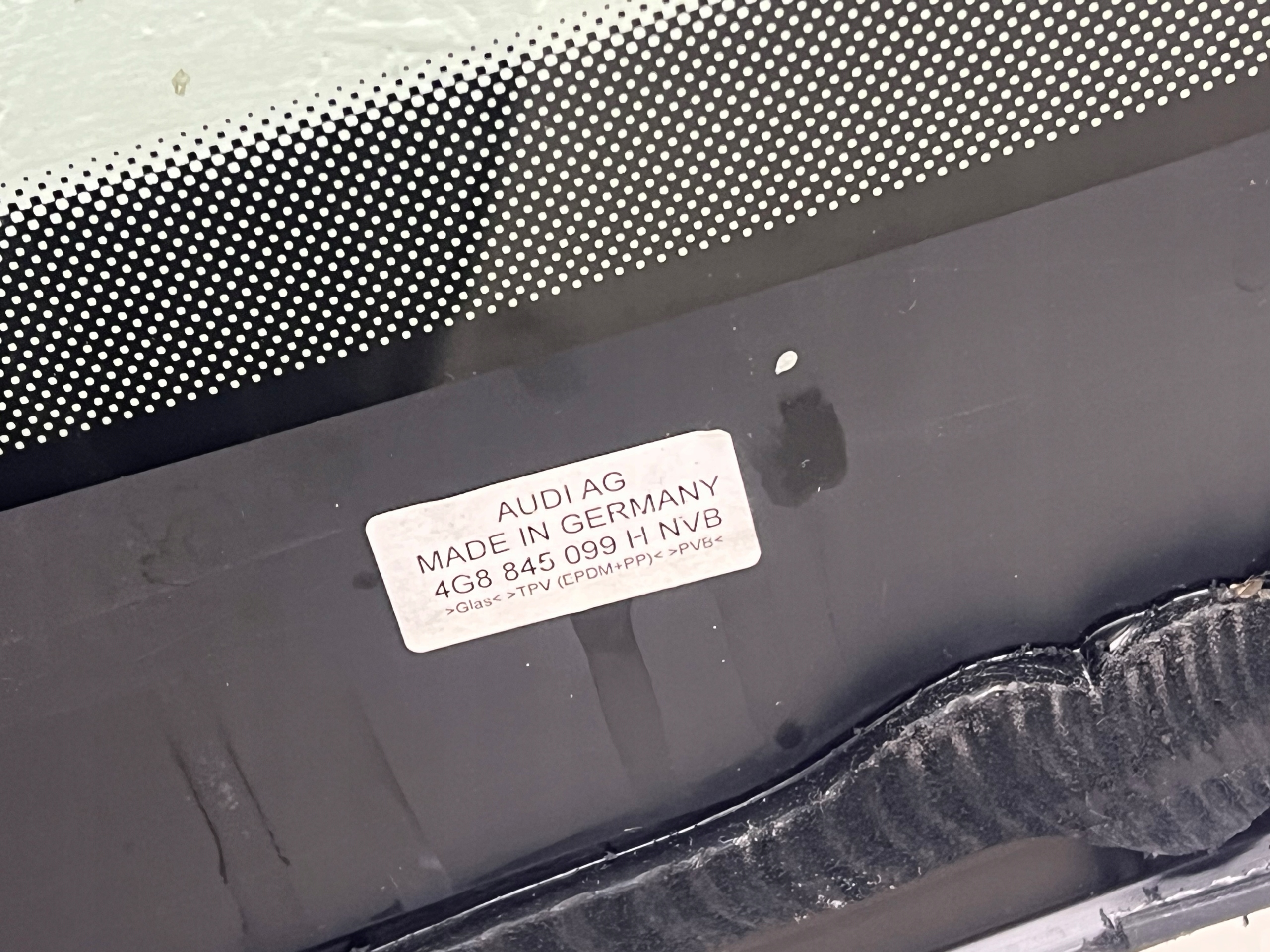 window iron original front AUDI A7 4G8 HUD KAMERA SENSOR
