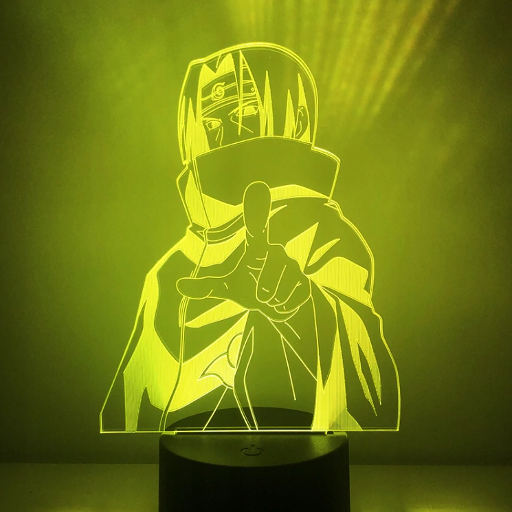 LAMPKA 3D LED Itachi 16 kolorów RGB Zasilanie bateryjne sieciowe