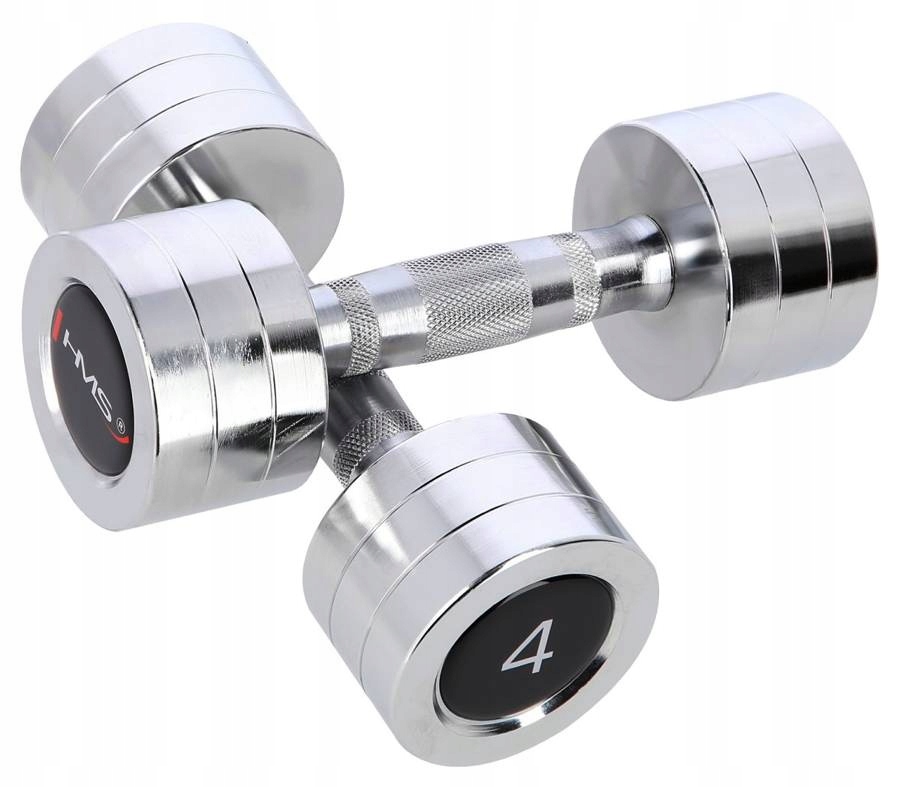 Sada činek Činky Závaží pro fitness cvičení Chromované Hms 2 x 4 kg