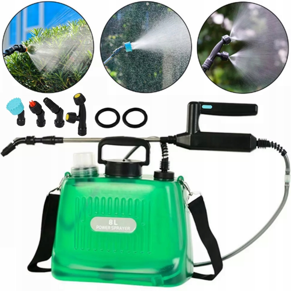 Elektrický Batohový Akumulátorový Postřikovač 8L 4 Trysky 2000 mAh Usb