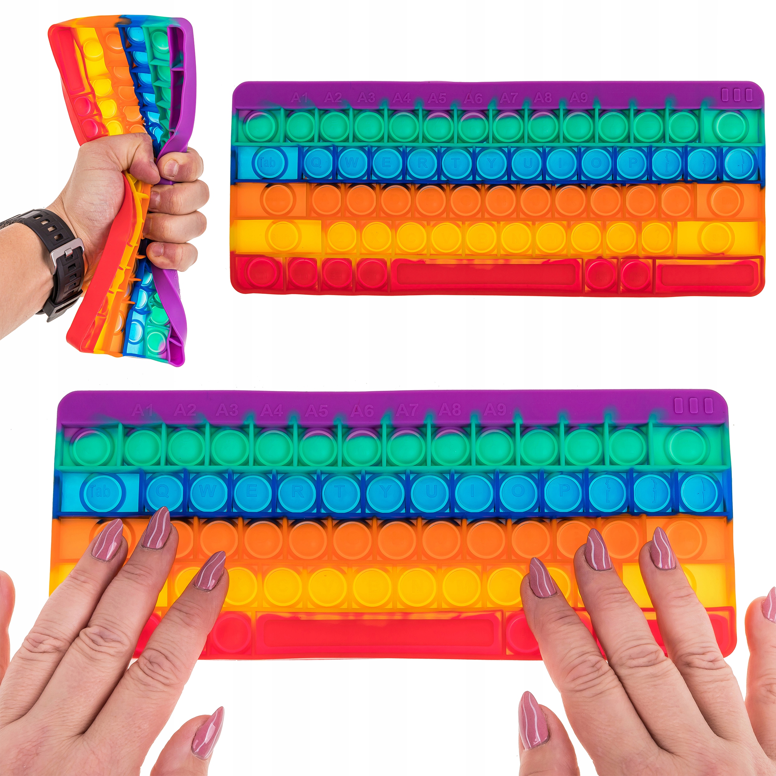 

Zabawka Sensoryczna Push Pop It Rainbow Klawiatura