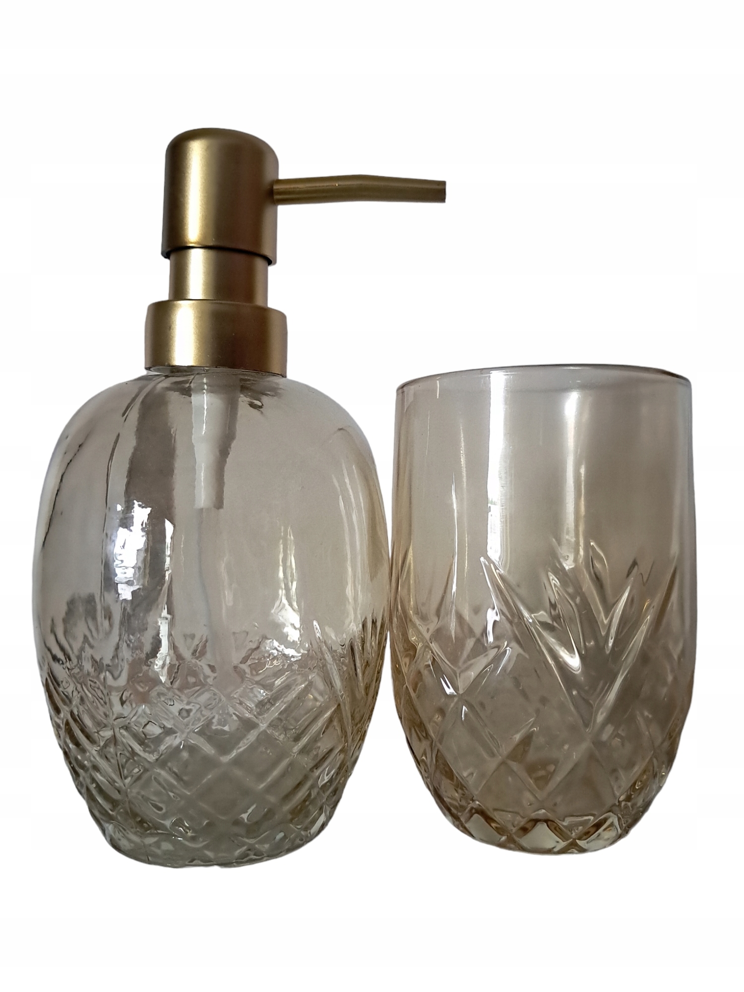 Sklenený dávkovač mydla krásne zdobený do kúpeľne a kuchyne 370 ml, čierny