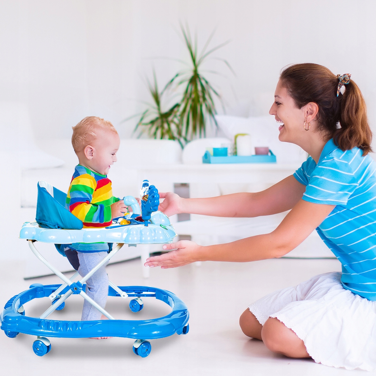 JEŹDZIK CHODZIK DLA DZIECI REGULACJA WYSOKOŚCI Z BLOKADĄ DO NAUKI CHODZENIA Bohater brak