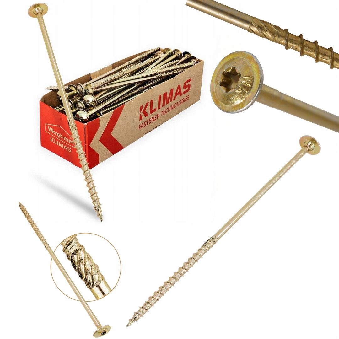 Wkręty do Drewna Ciesielskie łeb podkładkowy Wkcp 8x340 50szt