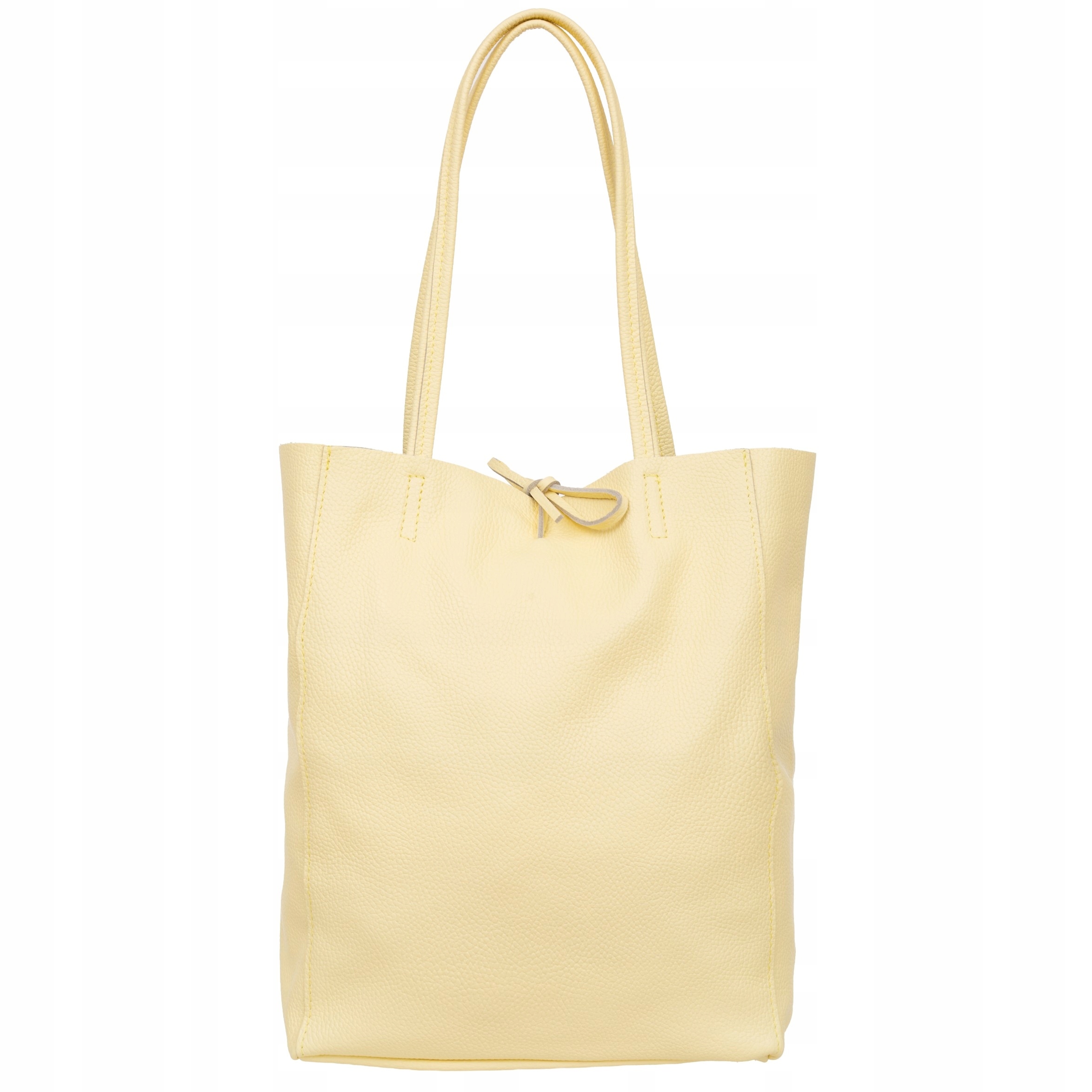 Torba Skórzana Vera Pelle Corda Żółta