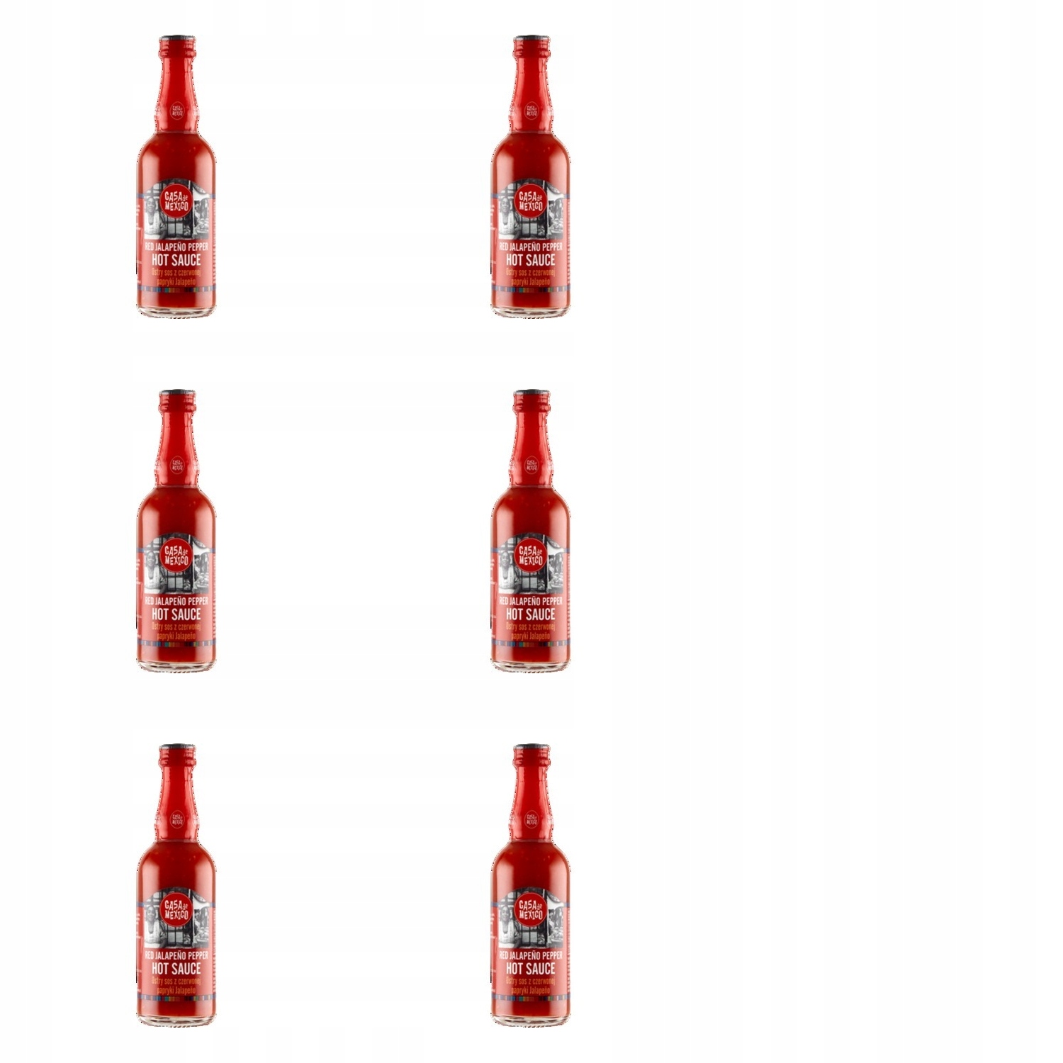 6x 100g Casa Del sur sos czerwone jalapeno Zgrzewka