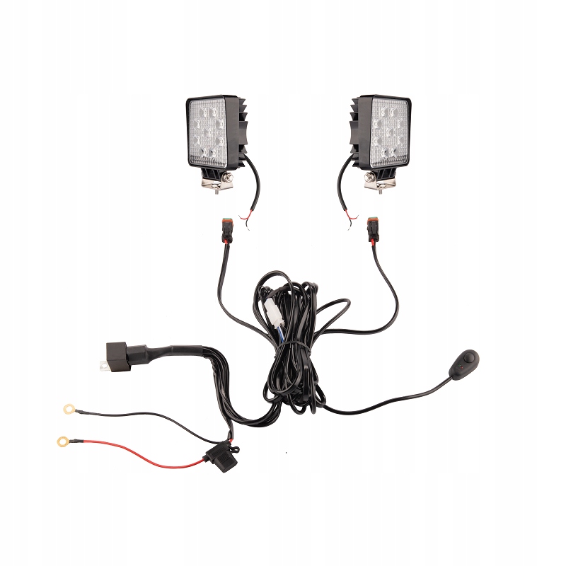 Dvě pracovní lampy 9xLED 1430 LM 24W připojení