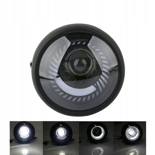 REFLEKTOR LAMPA 6,5″ MOTOCYKL BOBBER CHOPPER RETRO Dopasowanie do pojazdu produkt uniwersalny