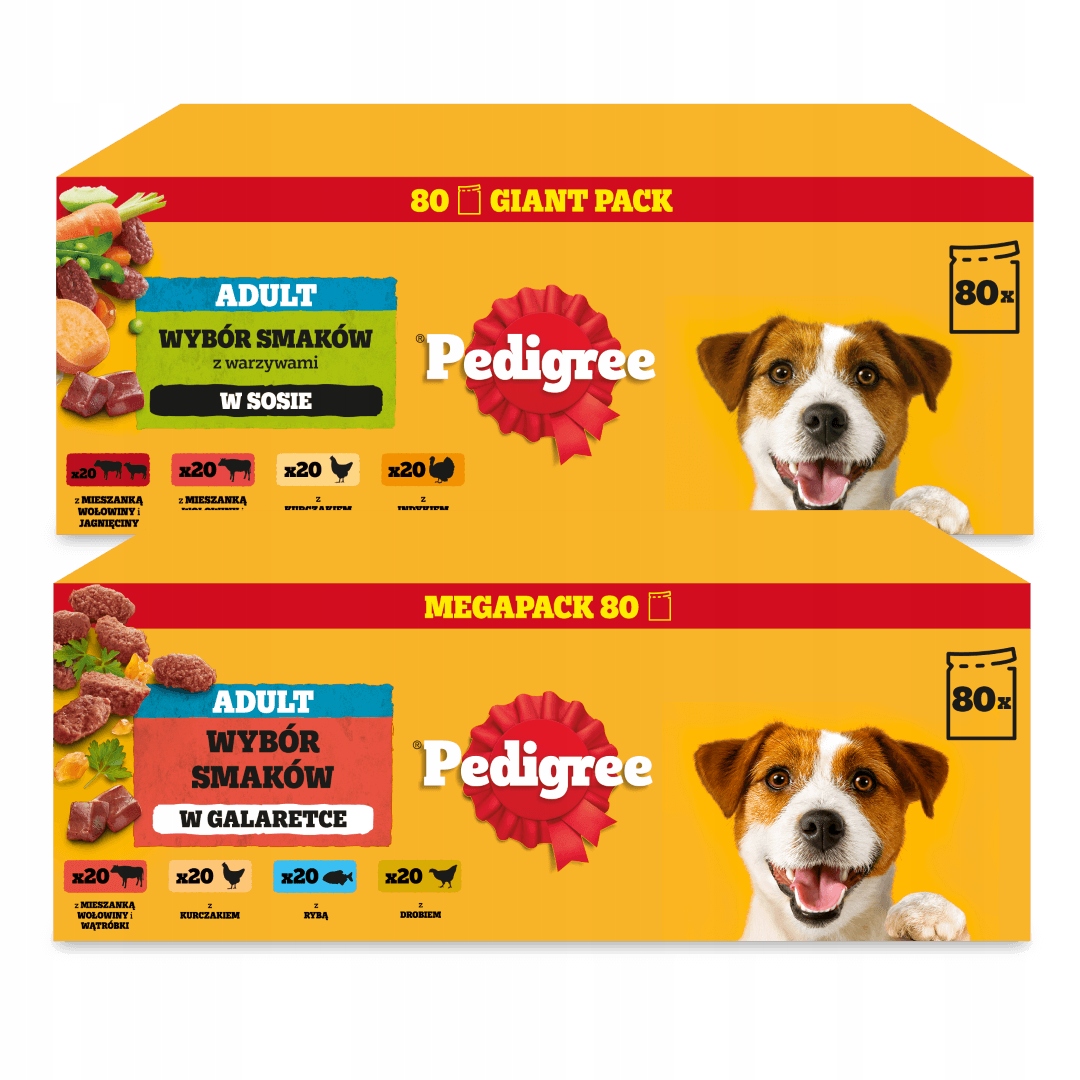 Levně Pedigree Adult Vlhké Krmivo pro psa 160x100g Výběr příchutí Želé