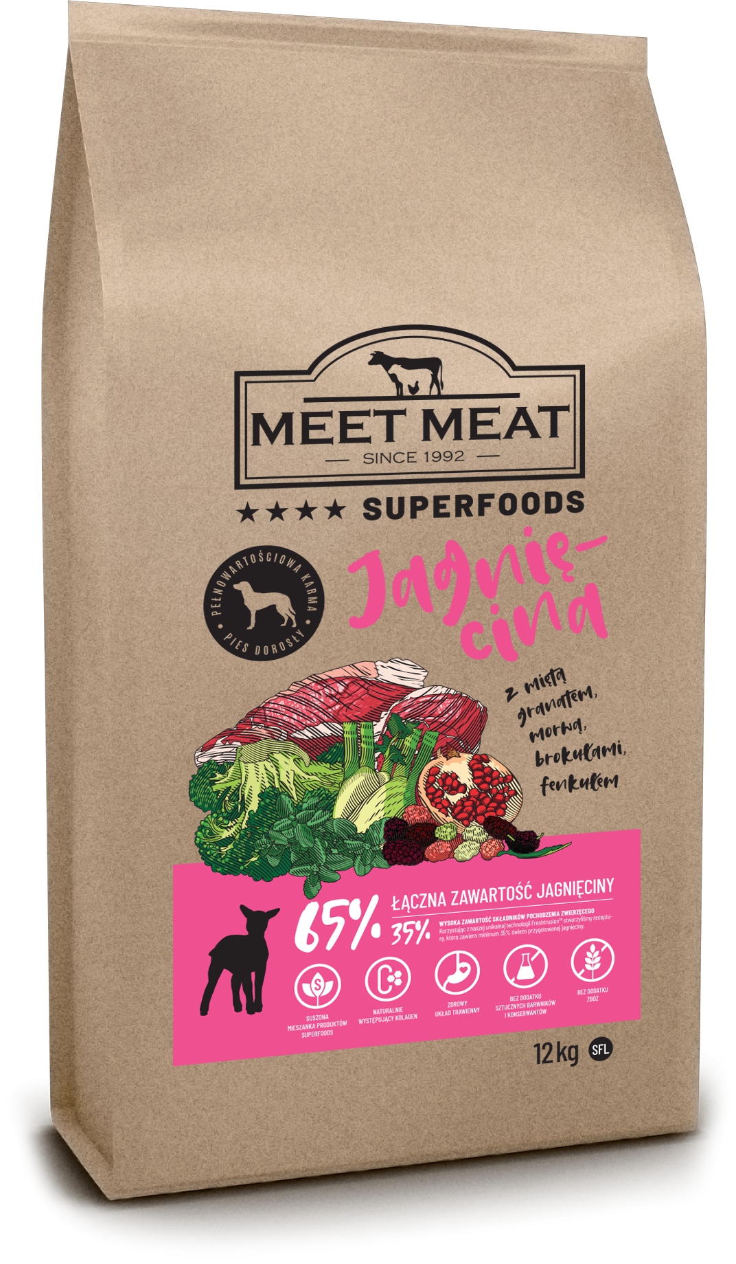 Meet Meat Superfoods Adult Lamb Jagnięcina 12kg