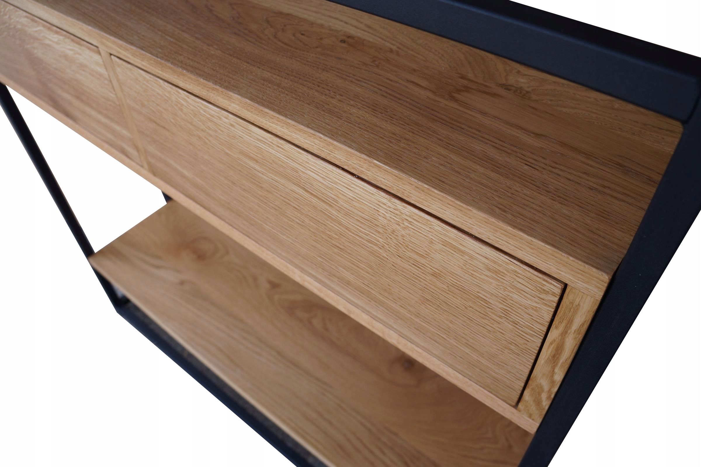 KONSOLA LOFT 100 CM LITY DĄB Z PÓŁKĄ SZUFLADY Wysokość mebla 100 cm