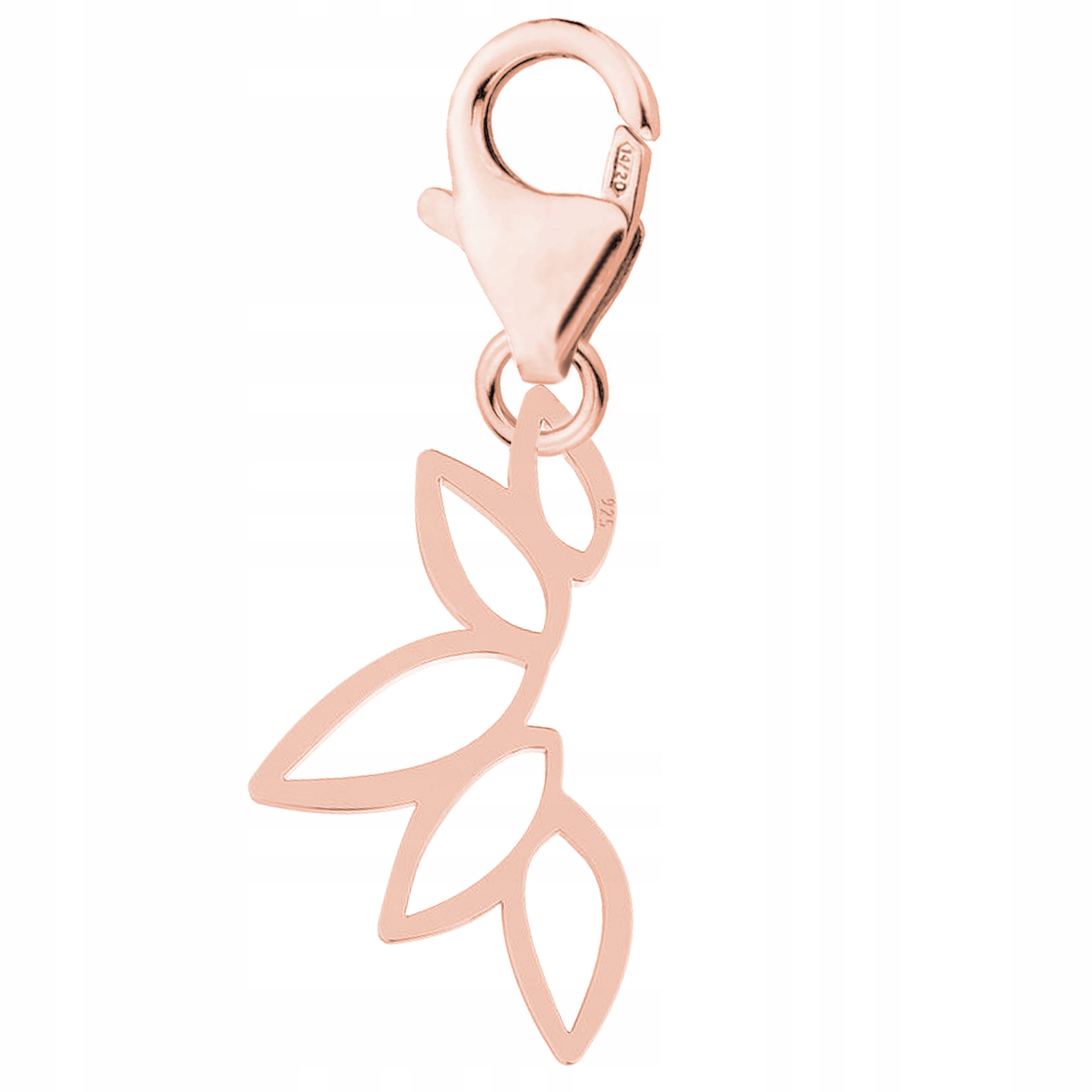 Přívěsek Prolamovaný List růžové zlato stříbro 925
