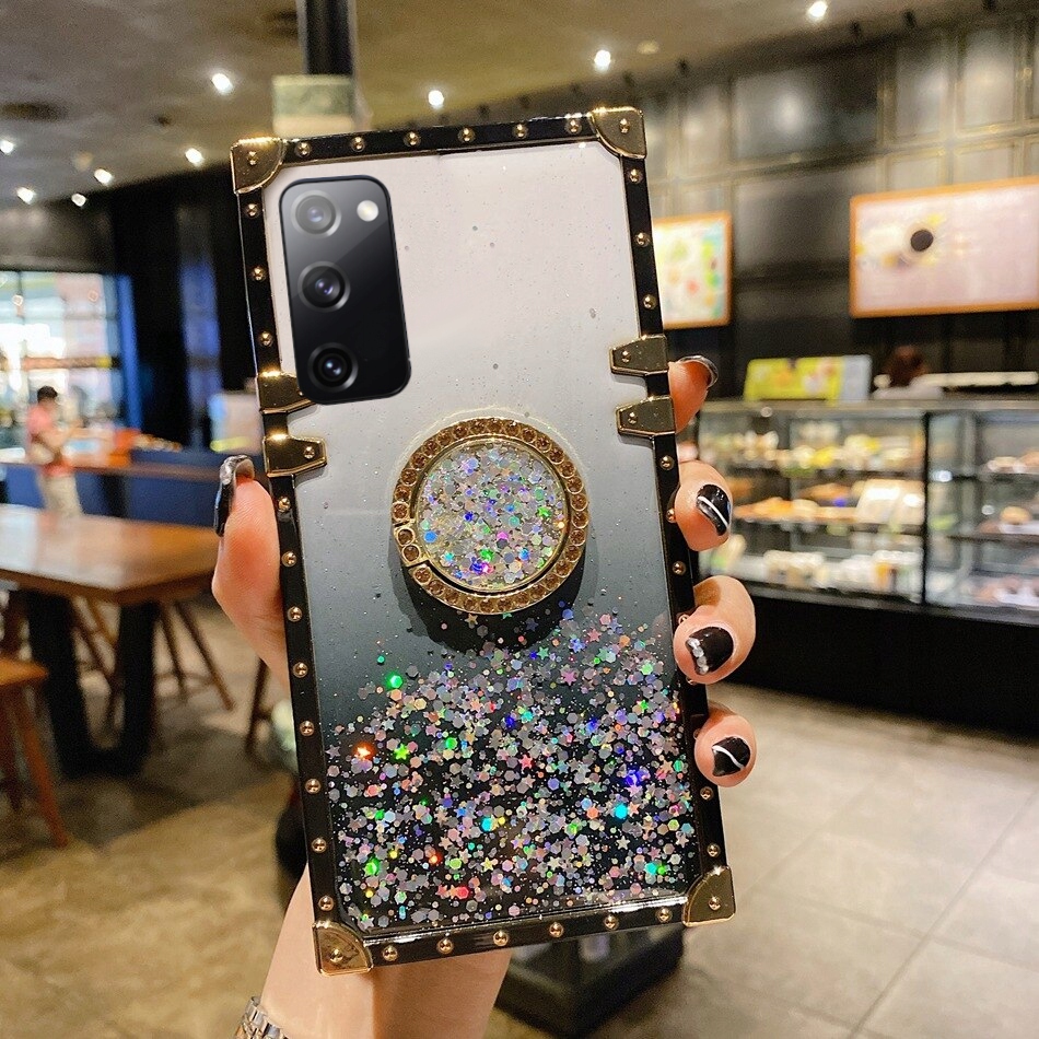 ETUI DO SAMSUNG S20 FE MOCNE BROKAT RING + SZKŁO Kolor wielokolorowy