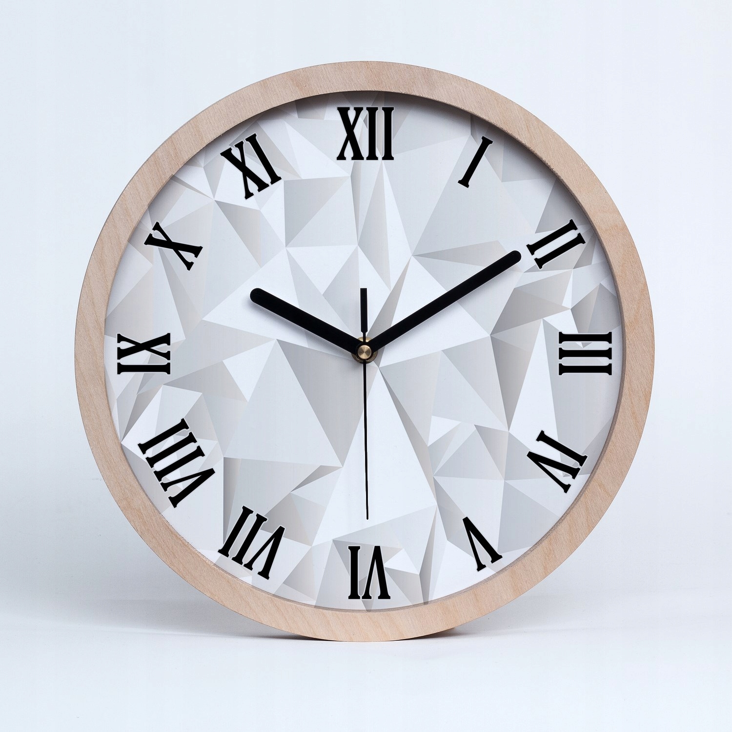 Dřevěné hodiny kulatý abstraktní pozadí, průměr 25 cm