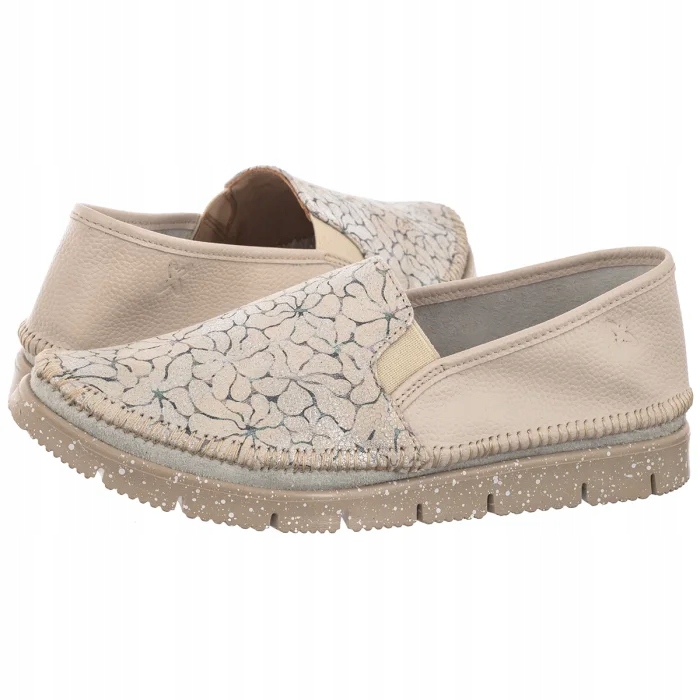 Kožené boty Dámské Polobotky Maciejka Béžová 03512-69/00-0 Béžová