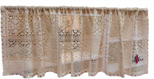 ZAZDROSTKA 70x200 KORONKA KREMOWA ROMB INSPIRACJA