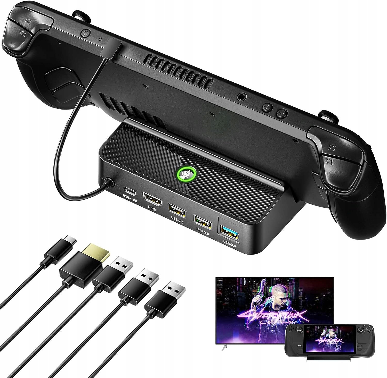 5W1 PD ŁADOWARKA HDMI Dock 100W DO Switch/PC/iPad