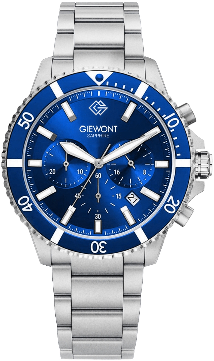 Pánské Hodinky Giewont Chronograph Sapphire Stříbrno-modré GW3970-B3
