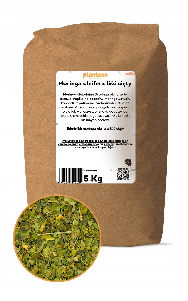 Moringa oleifera liść 5kg na napar herbata ziołowa
