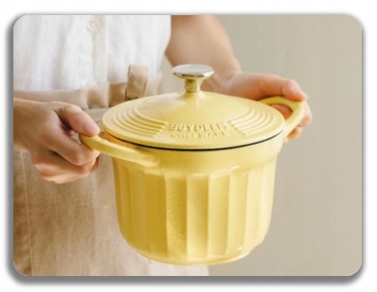 BUYDEEM Emaliowane naczynie żeliwne 1,8L, CP541, Mellow Yellow — 9