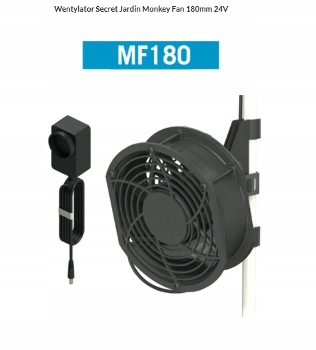 Monkey Fan 180 mm 24V Secret Jardin ventilátor 36,5 dB