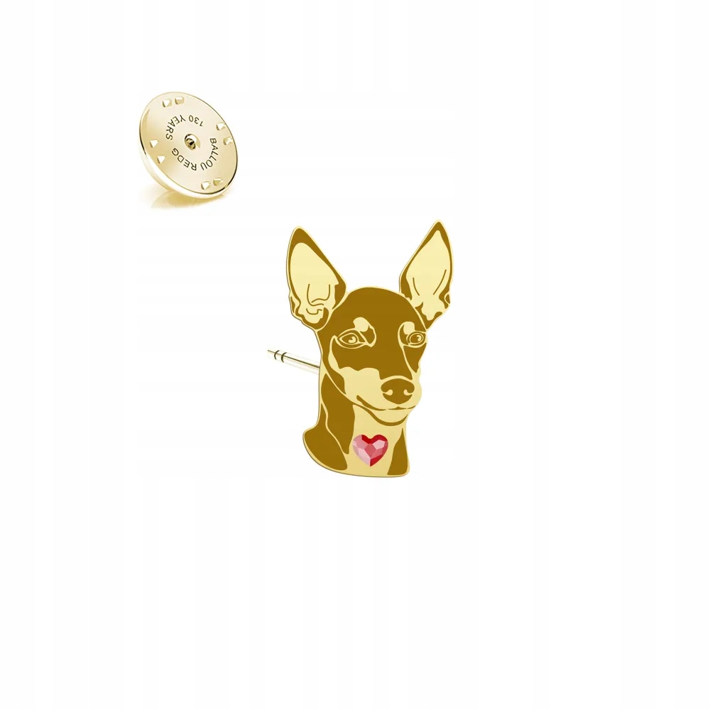 Odznak s anglickým psem Toy Terrier 925 Šperky Dedikace Bonus