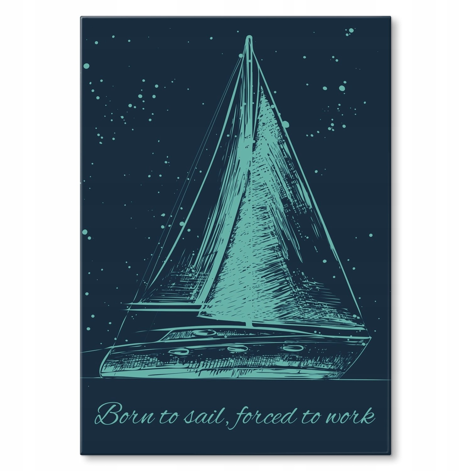 Kovový plakát Born to sail Dárek 42 x 59 cm