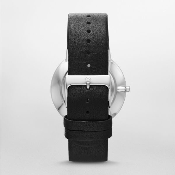 Kožený opasek pro hodinky Skagen SKW6104 SKW6105 černý originální
