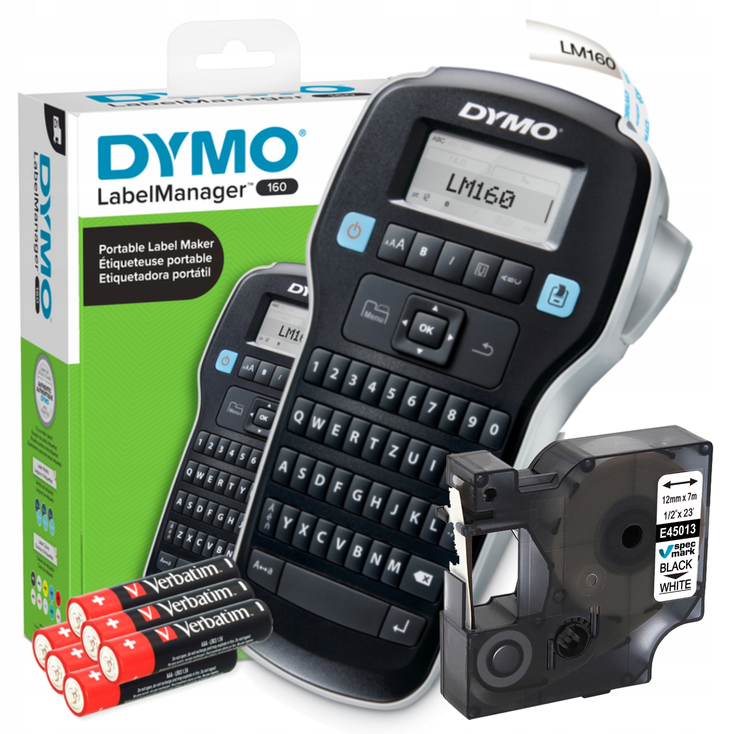 Drukarka DYMO LabelManager LM 160 180DPI + baterie