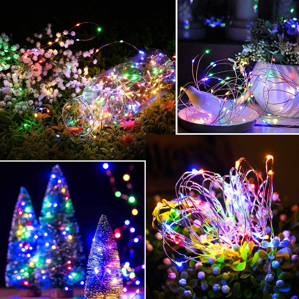 OREUNIK Solarna Girlanda 2x12M 240LED Wodoodporna Ciepła Biała Do Ogrodu — miniatura 2