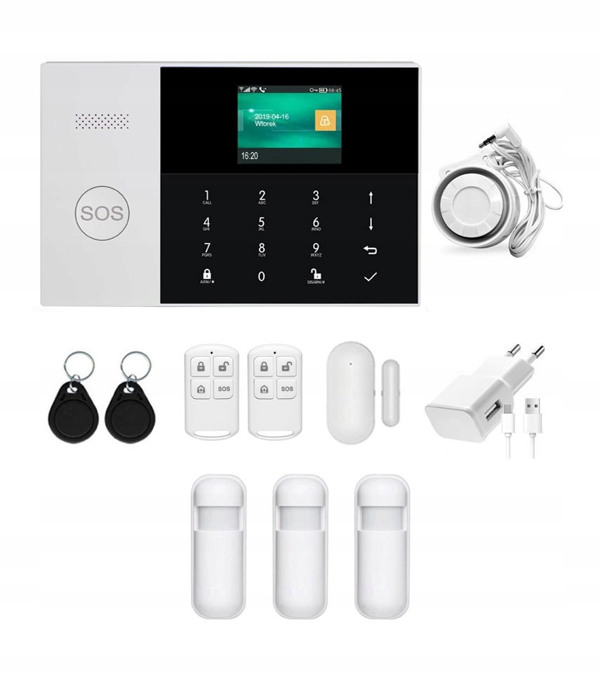 Bezdrôtový alarm gsm WiFi HXA005 R3 Poľský