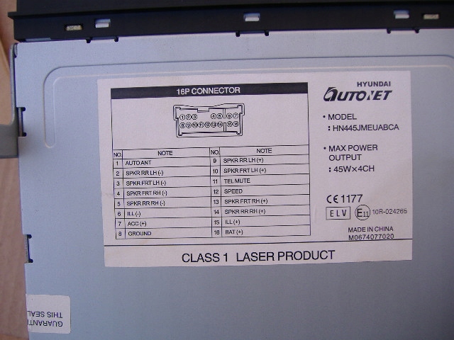 HN445JMEUABCA - HYUNSDAI ТУСОН И РАДИО CD MP3 RDS НОВЫЙ !