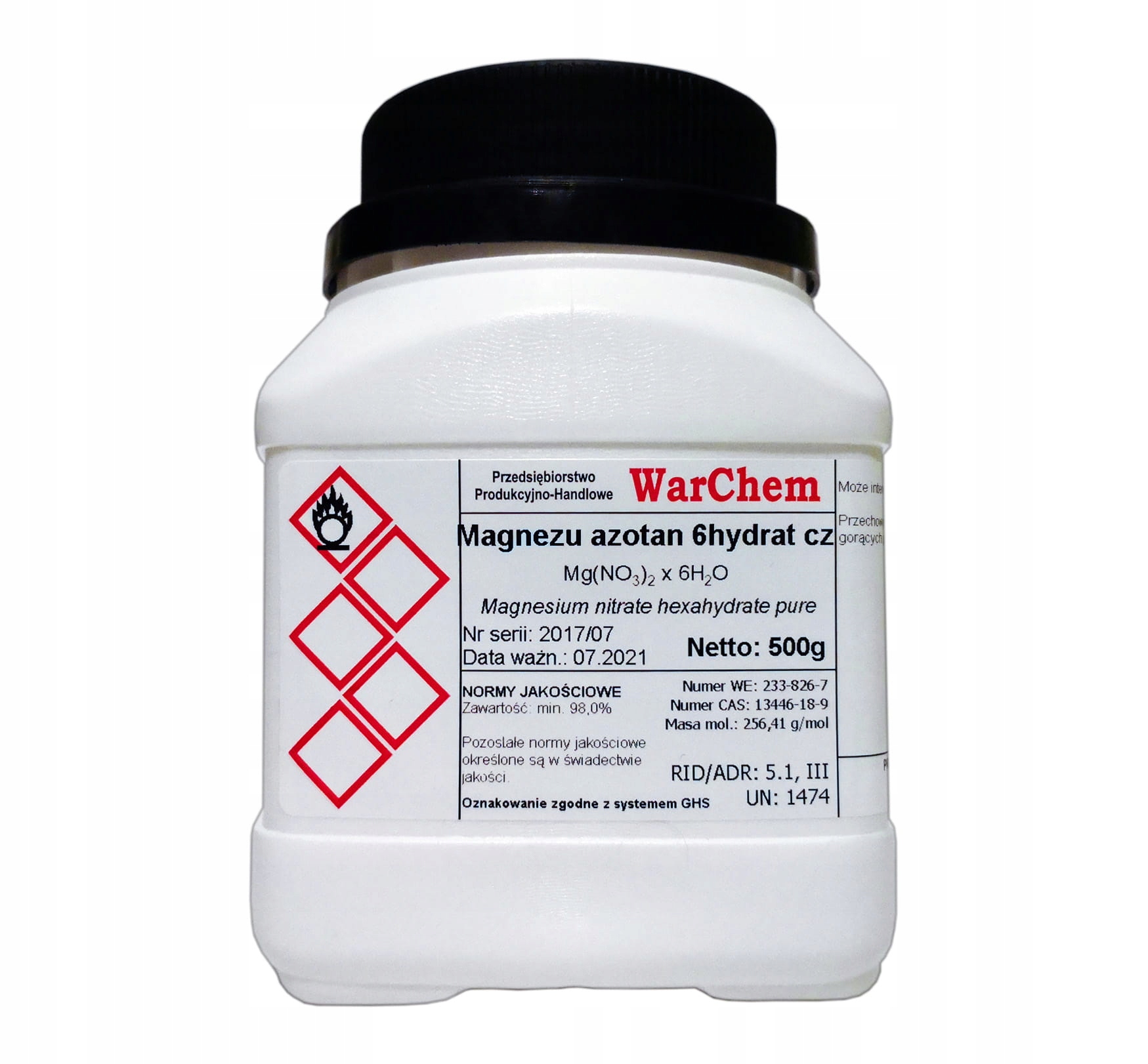 

Azotan Magnezu 500g Warchem [46976]