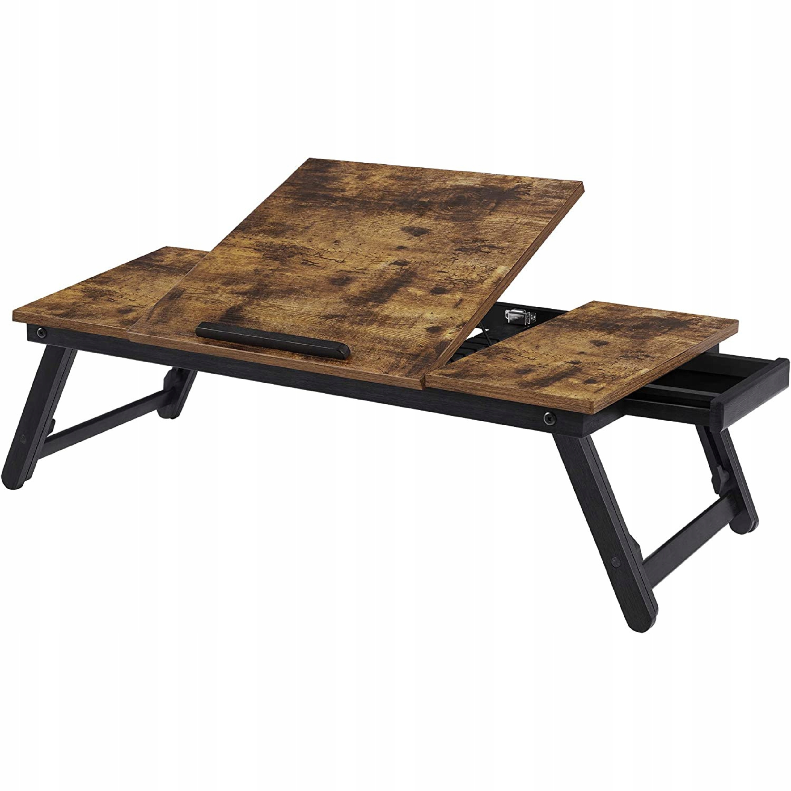 STOLIK POD LAPTOPA ŚNIADANIOWY DO ŁÓŻKA REGULOWANY DREWNIANY SKŁADANY LOFT Stan opakowania oryginalne