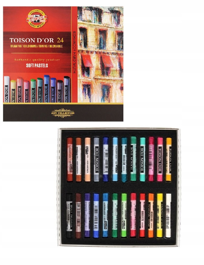 Kreslené Suché Pastely Sada 24 barev Koh-i-noor Umělecké Pastely