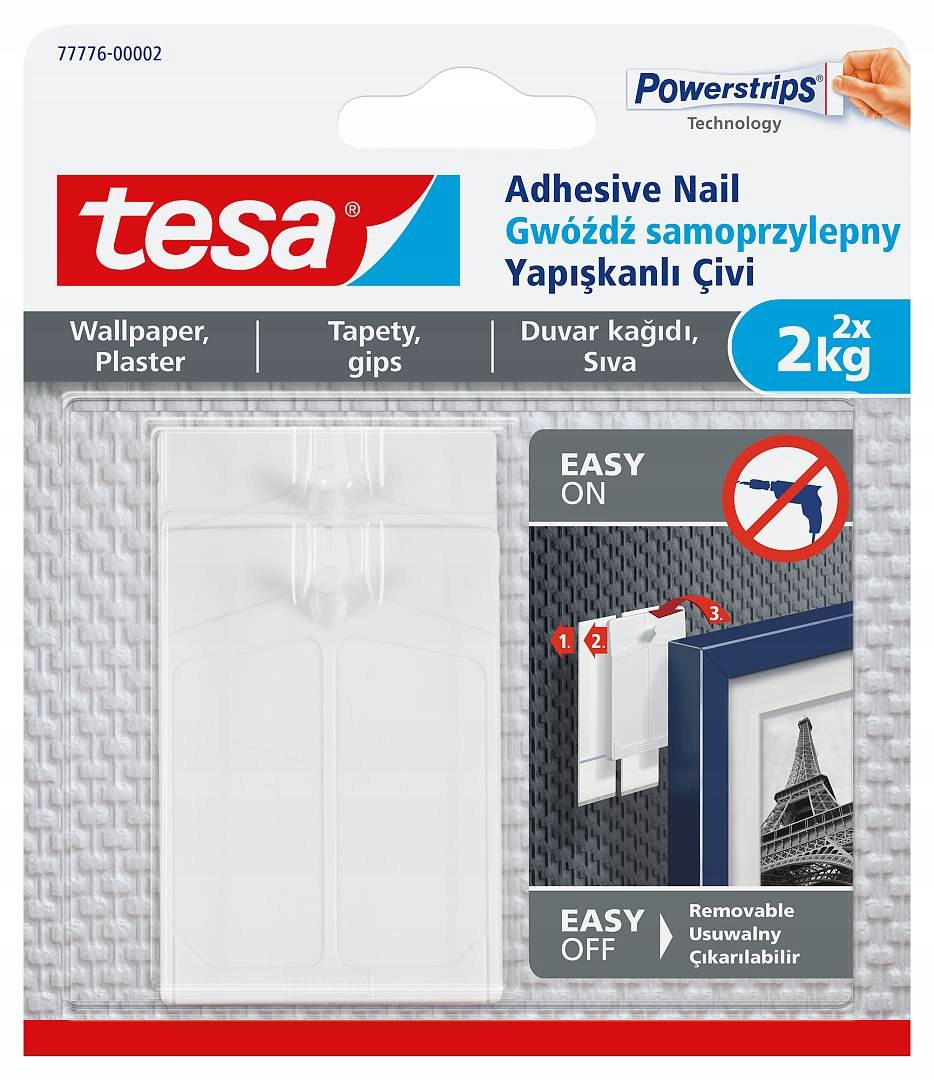 

Gwóźdź samoprzylepny Tesa tapeta tynk 2 x 2kg